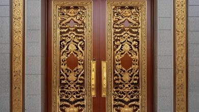 درب حیاط فرفورژه ویلایی در نسیم شهر