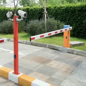 راهبند پارکینگ با نصب دقیق پایه روی زمین
