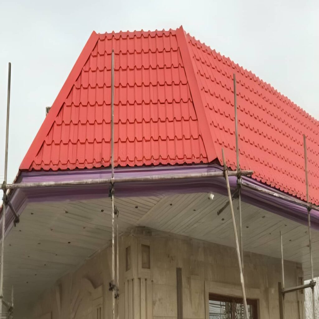 ساخت سقف آردواز پارکینگ با جوشکاری تمیز
