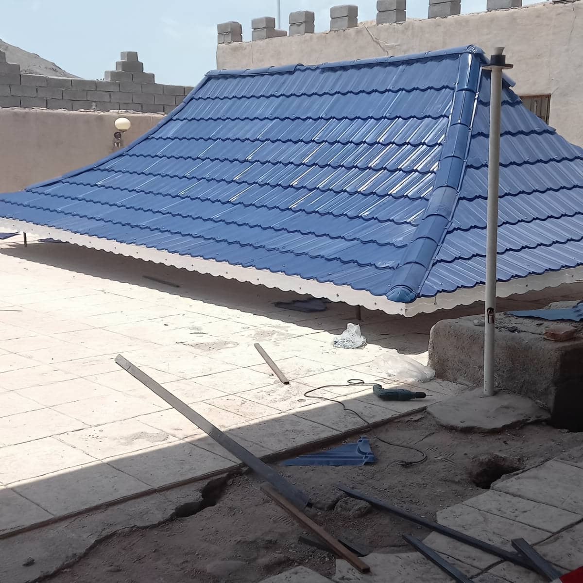 آردواز سقف شیبدار با زیرسازی فلزی تراز