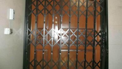 8 مدل درب آکاردئونی سلطنتی گل دار