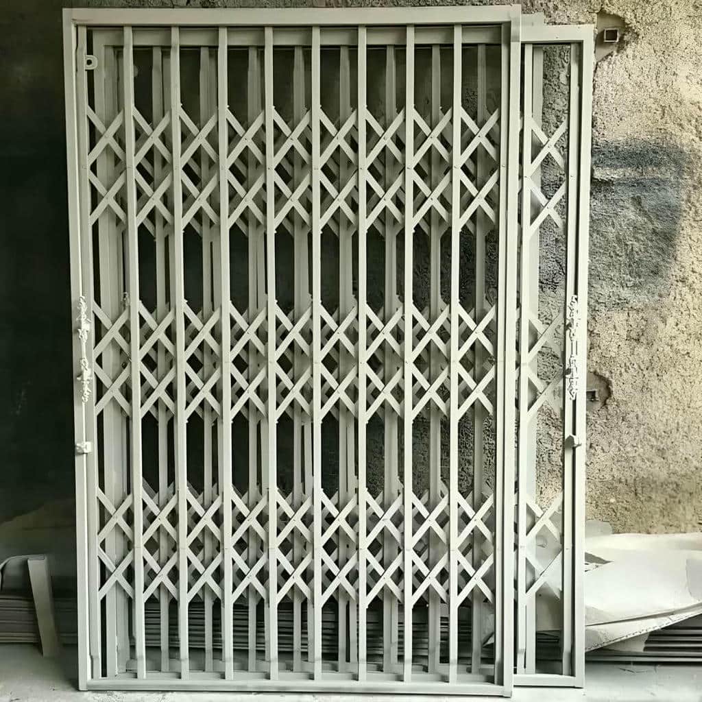 ساخت درب حفاظ فلزی ورودی واحد مدل لولایی