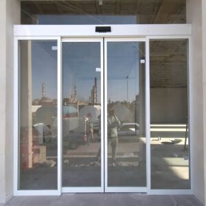 7 مدل درب شیشه ای اتوماتیک کشویی دو لت