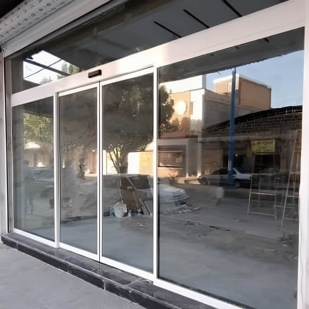 سفارش درب اتوماتیک شیشه ای پرتردد تکلنگه
