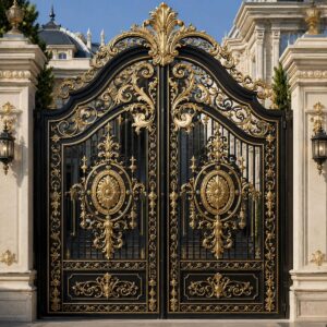 10 طرح درب ویلایی مشکی طلایی ورودی لوکس