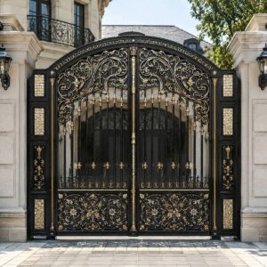 6 مدل درب حیاط نمای آجری