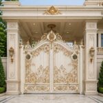 12 مدل درب فلزی CNC حیاط