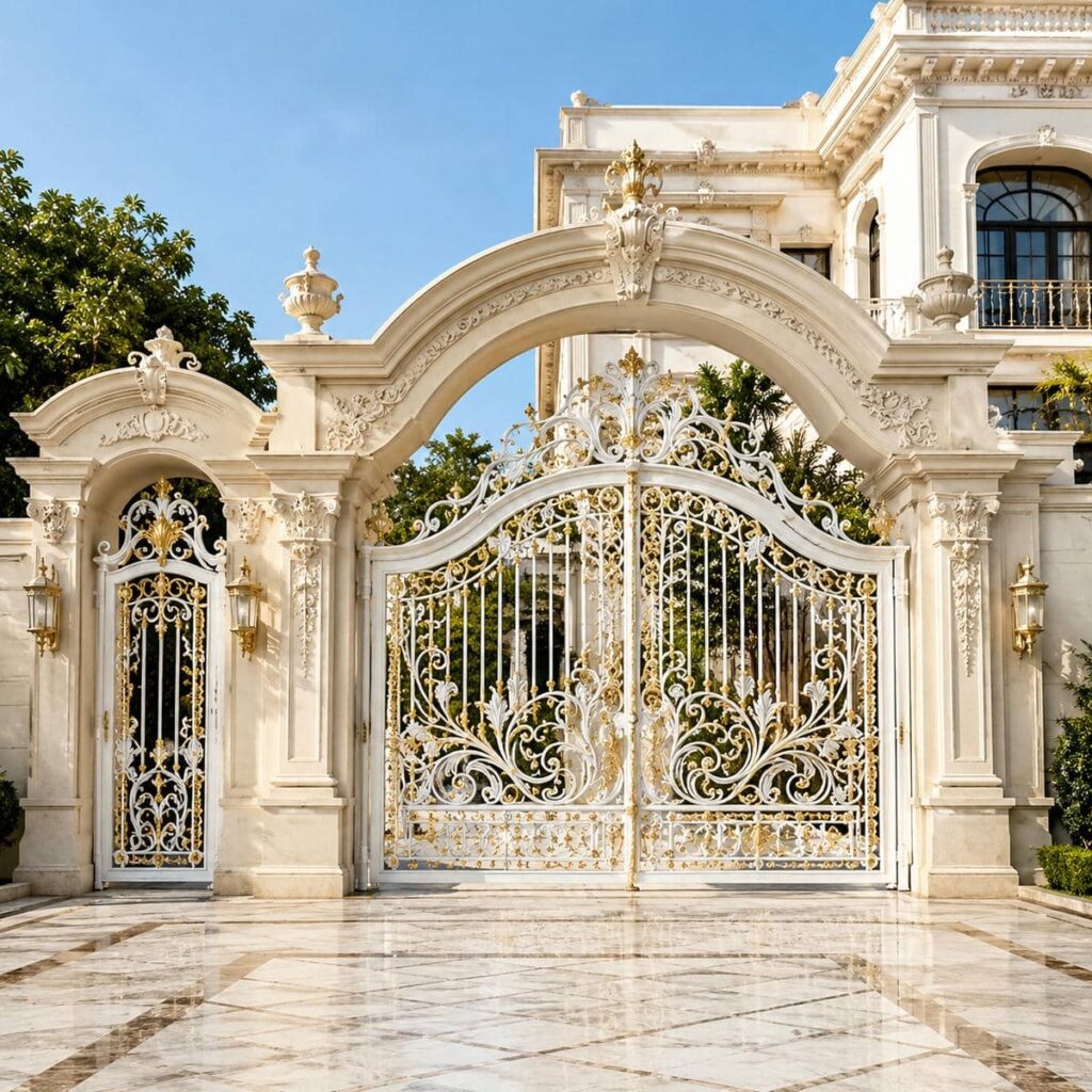 نصب درب پارکینگ ریلی ریل زمینی روی کف تراز