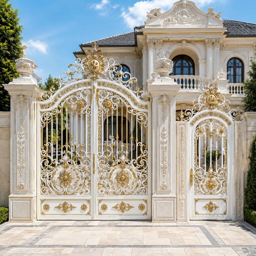 خرید درب پارکینگ آهنی ساده قاب دار برای ورودی مسکونی