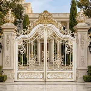 9 مدل درب ویلا مدرن نمای سنگی