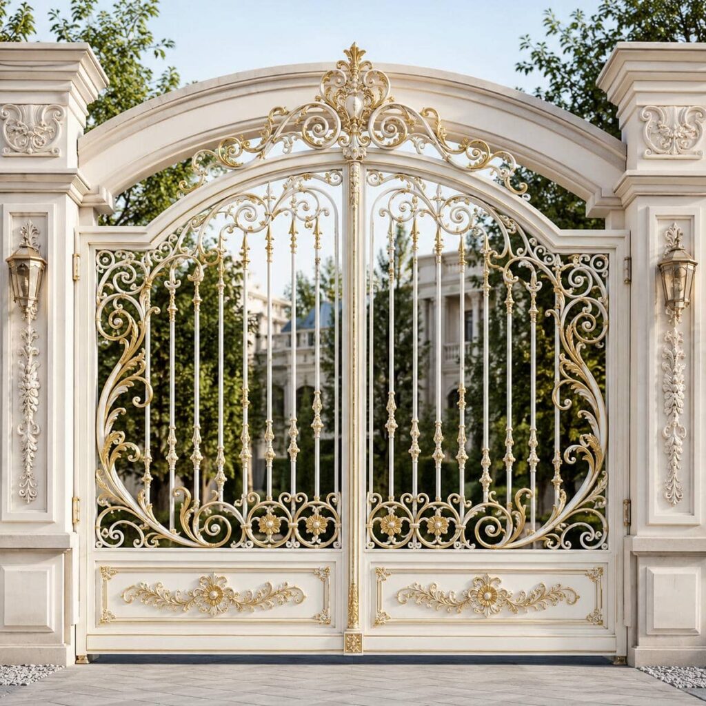 نصب درب حیاط قاب فلزی در دهانه عریض