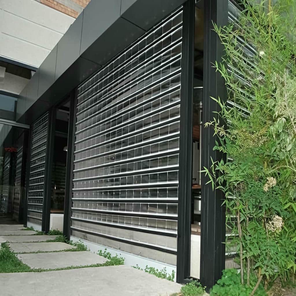 خرید کرکره برقی رنگی نمای فروشگاه تک‌رنگ