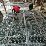 7 طرح درب فلزی دو لنگه پارکینگ
