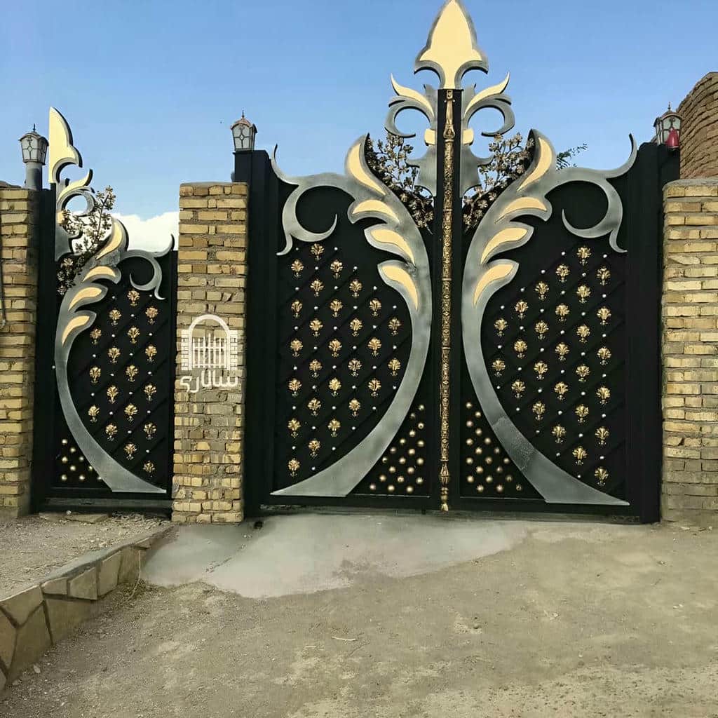 ساخت درب پارکینگ مینیمال خطی با قاب پنهان