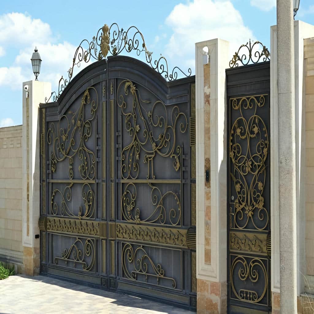 قیمت درب حیاط فرفورژه نمای رومی بر اساس شرایط پروژه