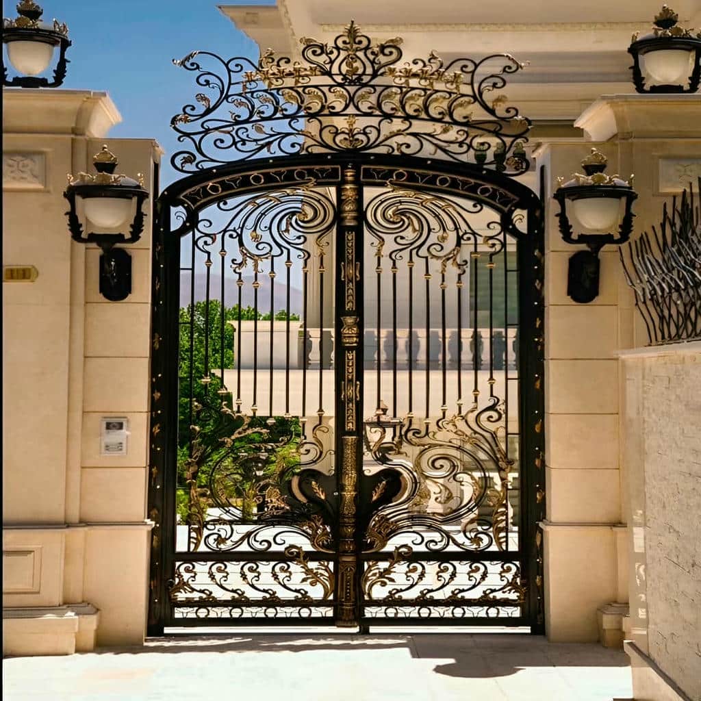 اجرای درب پارکینگ مینیمال خطی برای دهانه عریض