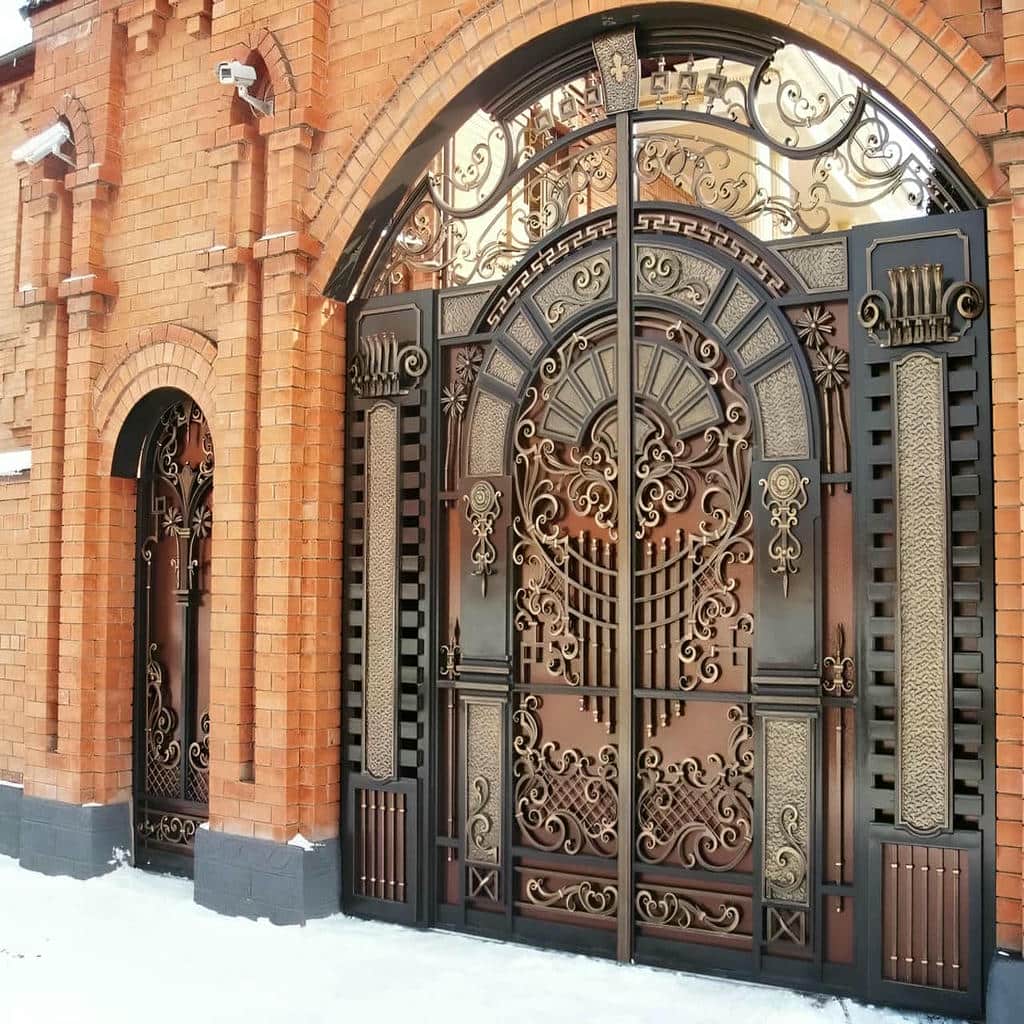 ساخت درب پارکینگ طرح هندسی مدل کشویی