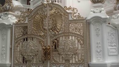 12 طرح درب پارکینگ حیاط لولایی