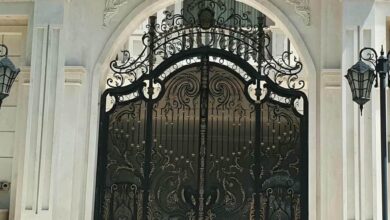 10 مدل درب پارکینگ شاسی فلزی تقویت شده