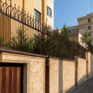 6 نمونه حفاظ دیوار ویلایی مدرن طرح نیزه
