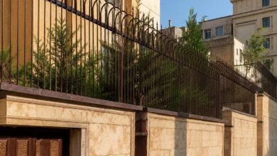 6 نمونه حفاظ دیوار ویلایی مدرن طرح نیزه