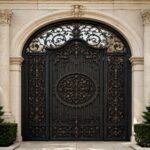6 نمونه درب حیاط آهنی نفررو