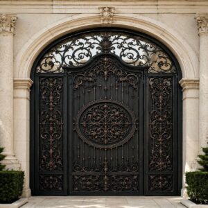 6 نمونه درب حیاط آهنی نفررو