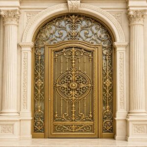 7 مدل درب ویلایی نفررو کنار پارکینگ