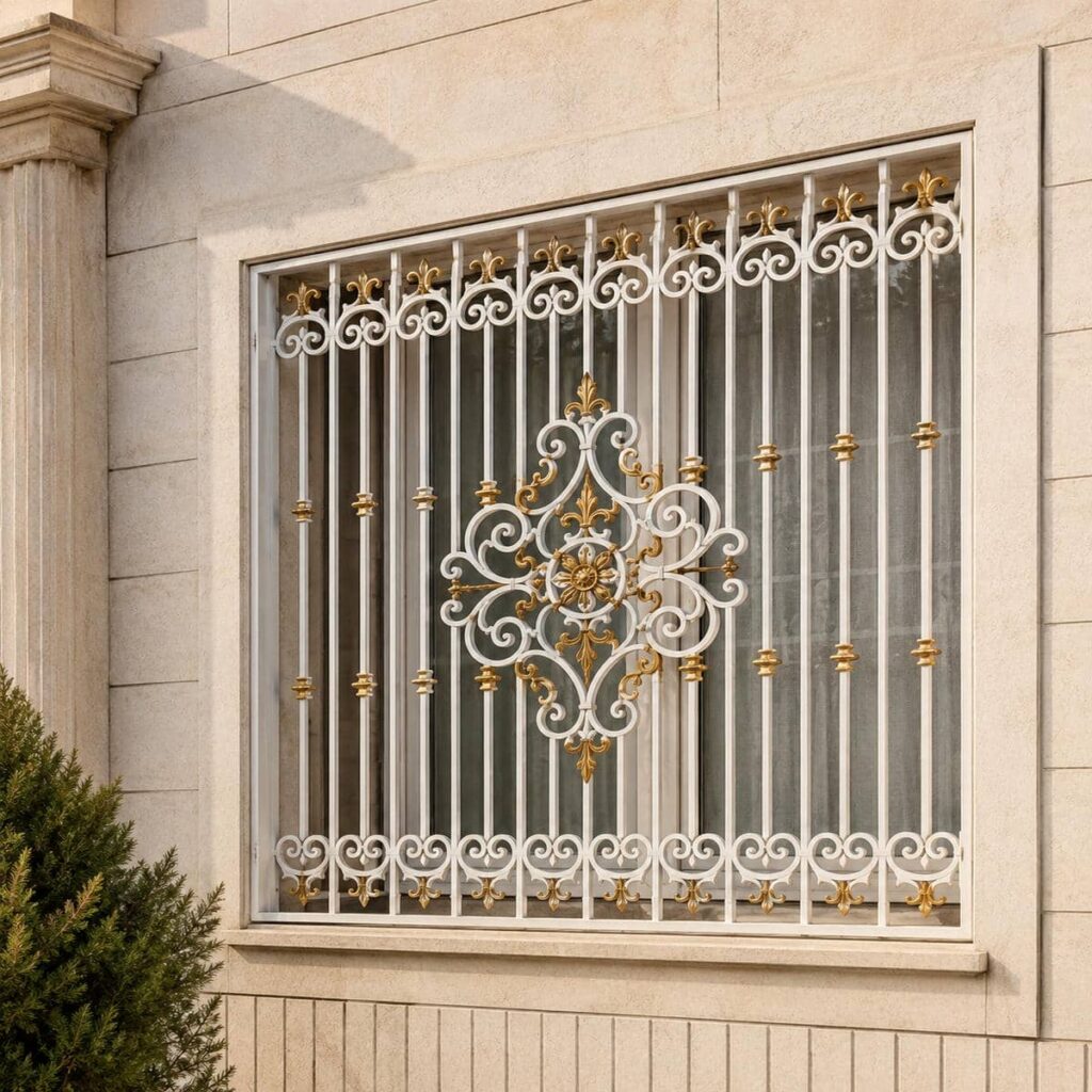 حفاظ پنجره جای گلدان دار با سبد یکپارچه