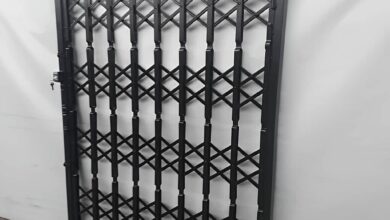 13 نمونه درب آکاردئونی چهار گل لوزی
