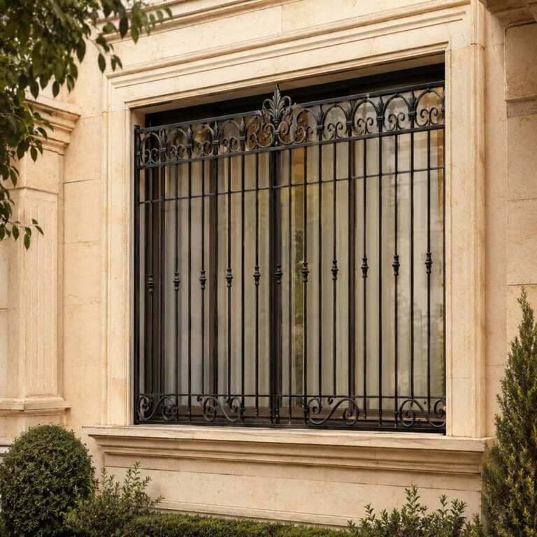 حفاظ پنجره فرفورژه طرح ظریف