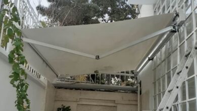 سایبان مغازه با پوشش مقاوم