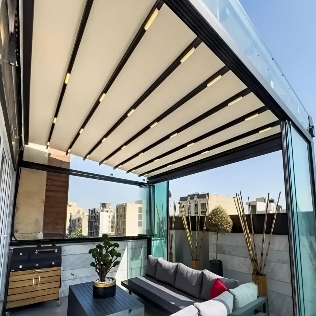 سایه بان متحرک کم عرض