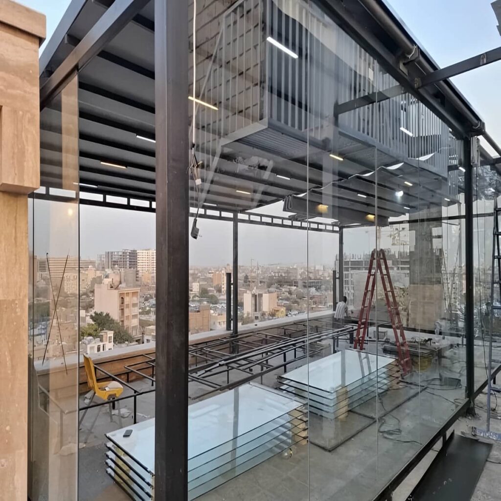 سایبان تراس با پوشش مقاوم