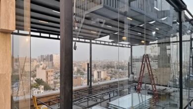 سایبان تراس با پوشش مقاوم