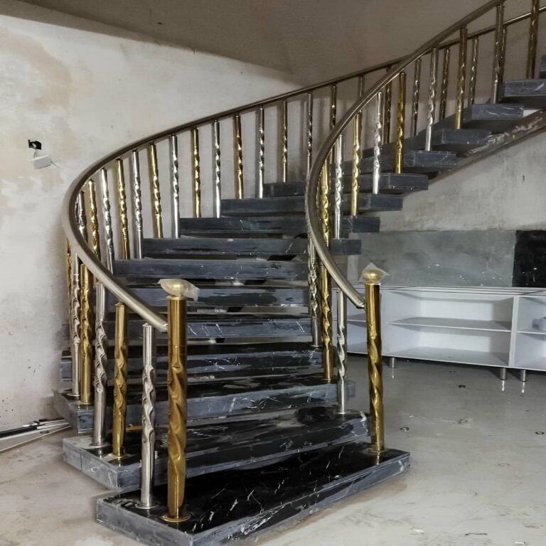 نرده استیل راه پله مدرن