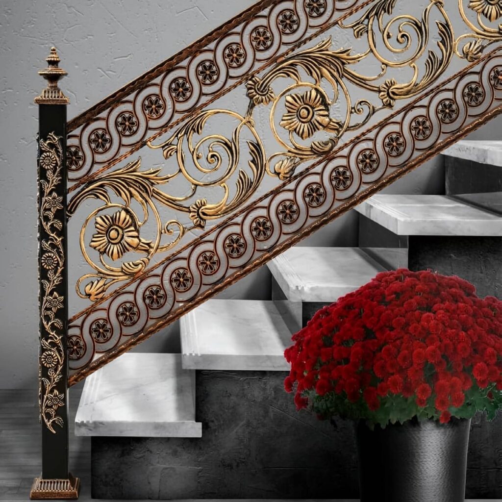 نرده فرفورژه راه پله کلاسیک