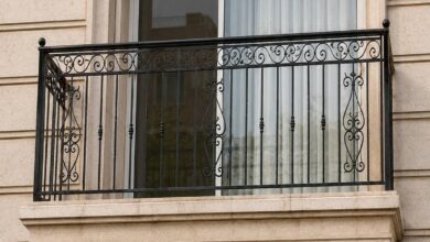 نرده راه پله جوشکاری تمیز