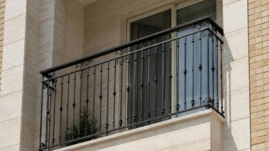 نرده کلاسیک بالکن با طرح فلزی