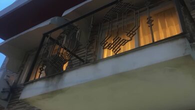 حفاظ راه پله فلزی ساختمان مسکونی