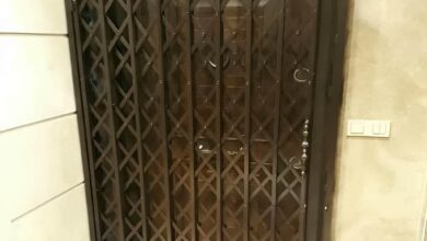حفاظ کرکره ای رنگ شده با طرح هماهنگ نما