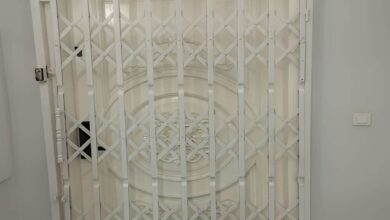 حفاظ کرکره ای فلزی ورودی ساختمان