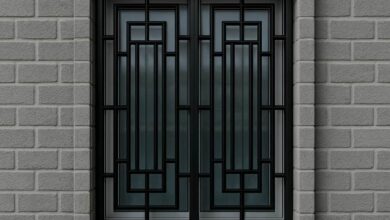 حفاظ پنجره ساده آهنی کلاسیک