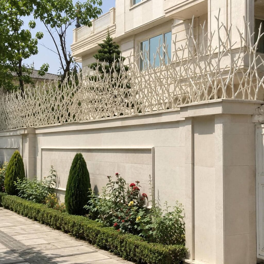 بررسی لبه فرسوده دیوار مسکونی پیش از نصب