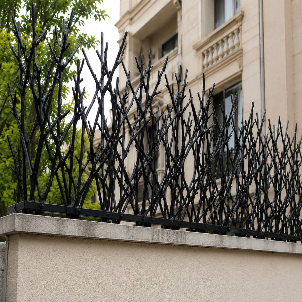 حفاظ دیوار شاخ گوزنی روی دیوار سیمانی بجنورد