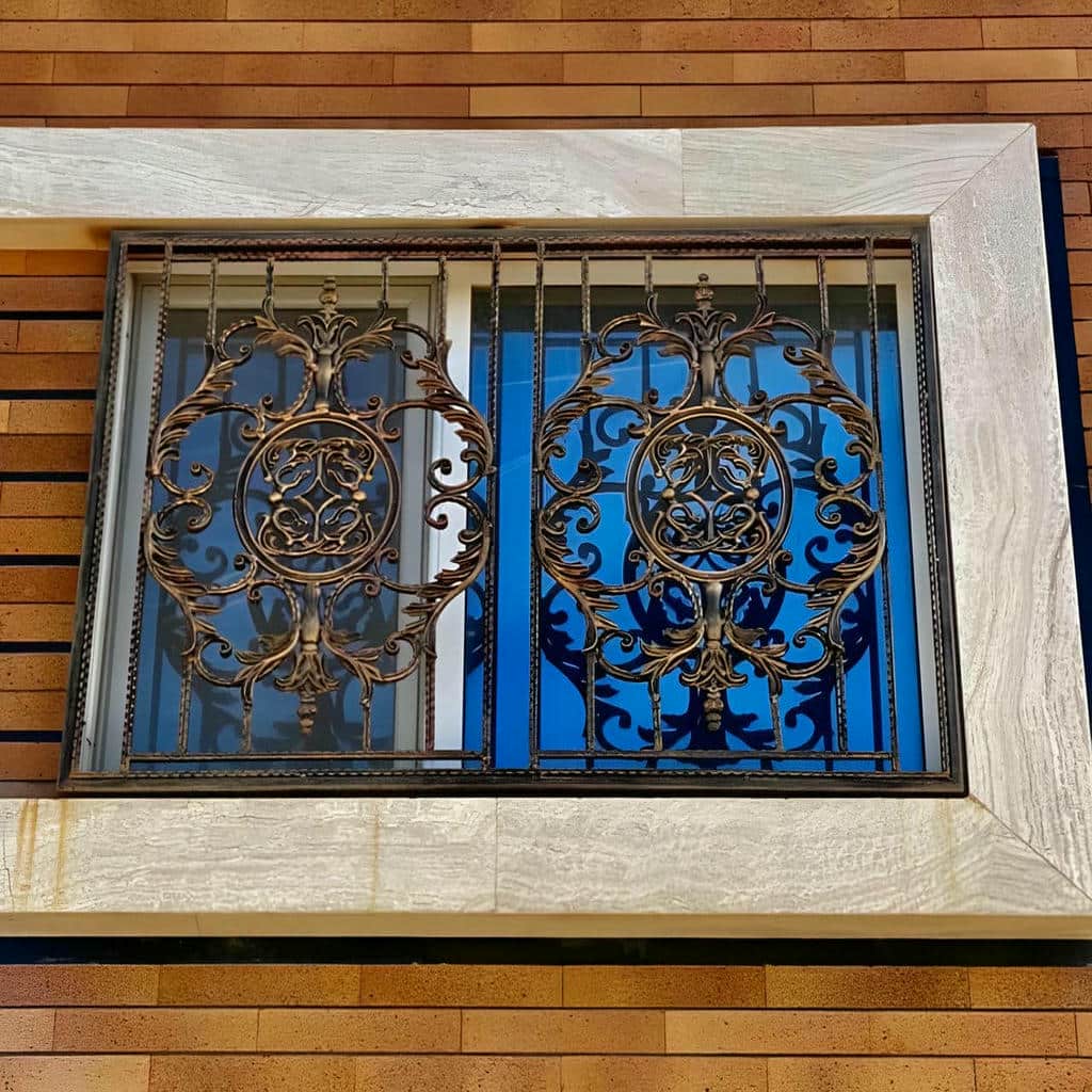 حفاظ پنجره با پوشش رنگ کوره ای