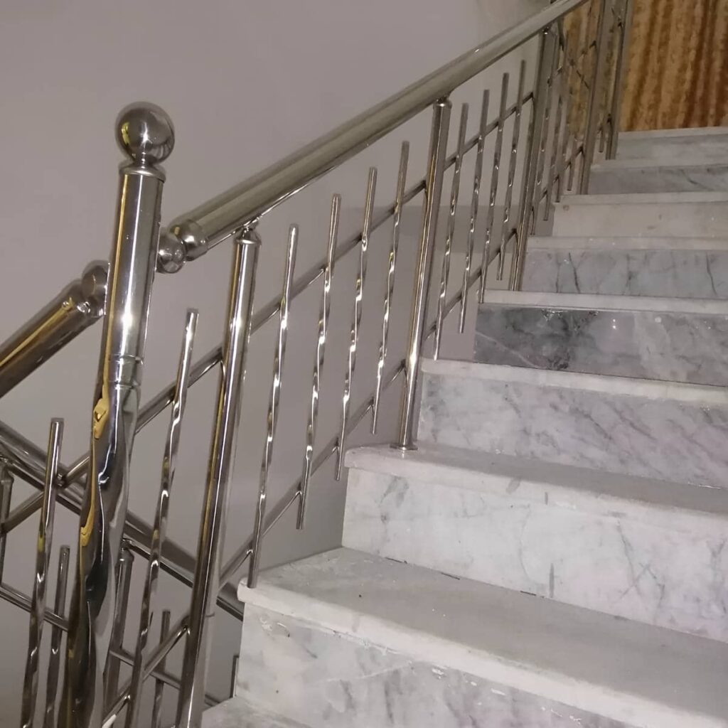 نرده استیل براق برای فضای دوبلکس
