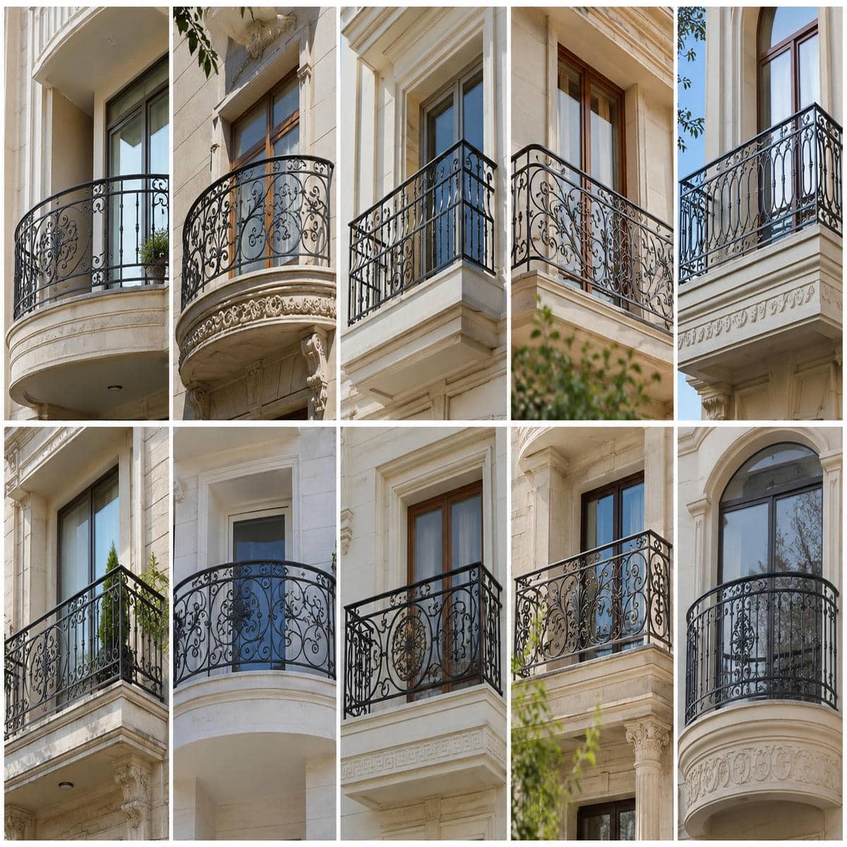 نرده بالکن فلزی مشکی در استان اردبیل
