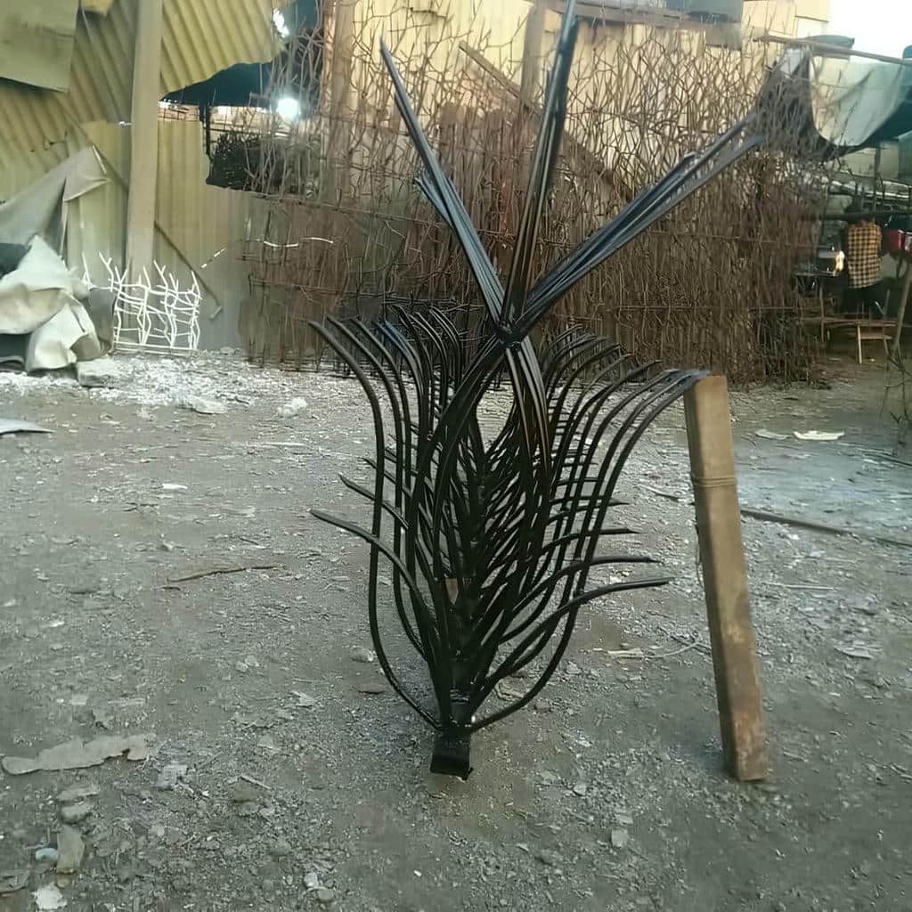 نمای نزدیک حفاظ شاخ گوزنی با پوشش رنگ یکنواخت