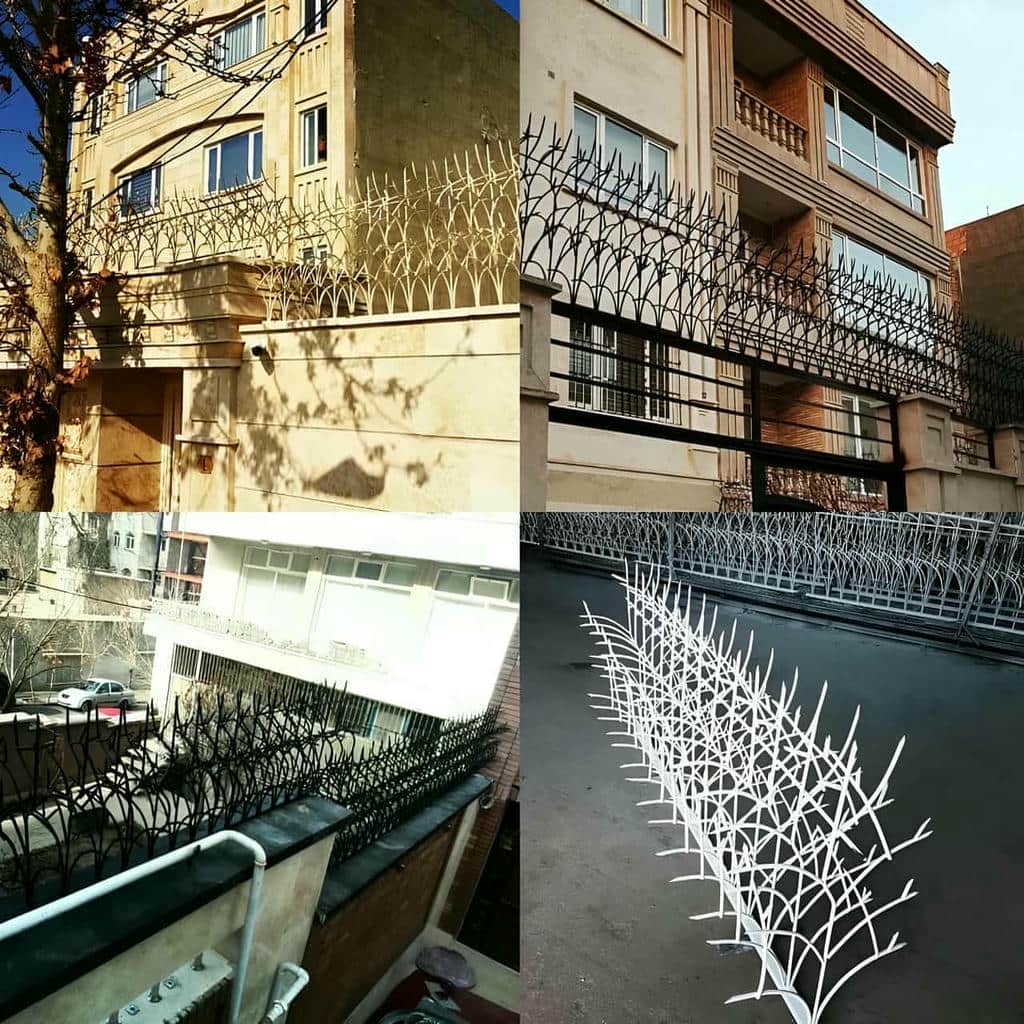 نمای نزدیک شاخه های فولادی مدل شاخ گوزنی